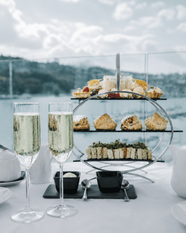 Afternoon tea at Zephyr in Dartmouth overlooking the River Dart