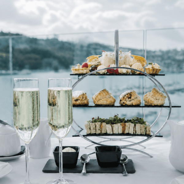 Afternoon tea at Zephyr in Dartmouth overlooking the River Dart